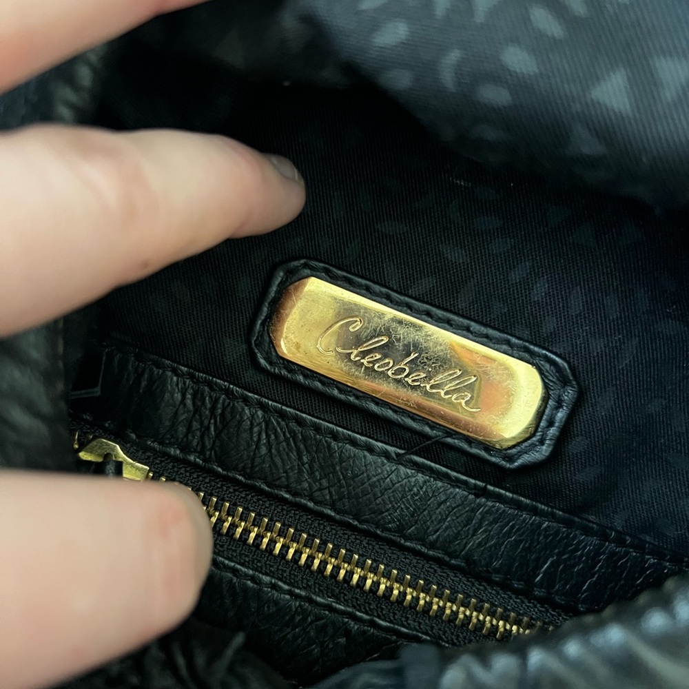 Cleobella Leather Drawstring Backpack In Black - image 4